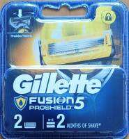 Gillette ยิลเลตต์ ฟิวชั่นไฟว์ โปรชิลด์ สำหรับโกนหนวด/ขน ของแท้ ใบมีดสำรอง 2 ชิ้น