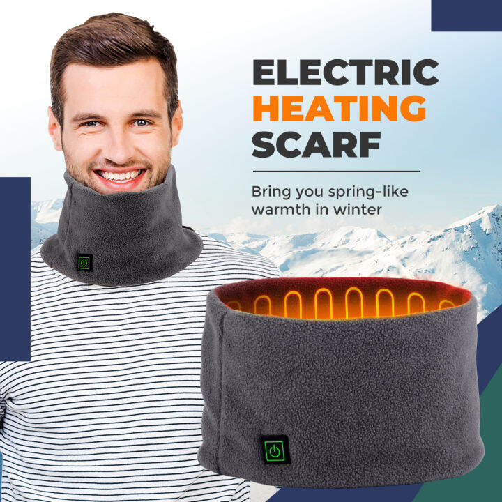 Heated Neck Brace Cervical Collar with Electric Neck Heating Pad Neck