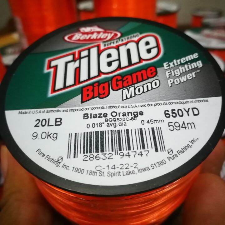 เอ็นเบริคเลย์-ไทลีน-สีส้ม-berkley-trilene-biggame-mono-orange