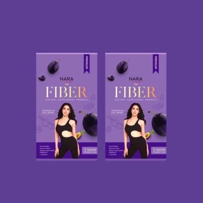 1 แถม 1 NARA FIBER ไฟเบอร์นารา กล่องม่วงตัวใหม่ แท้100% [1 กล่อง] มี 5ซอง