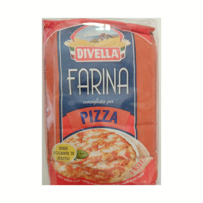 Divella Farina Pizza Flour durum wheat flour 1 Kg. แป้งสาลีดูรัมวีทสำหรับทำพิซซ่าจากอิตาลี