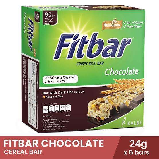 FITBAR Chocolate Cereal Bar 5 bars x 22g Lazada PH