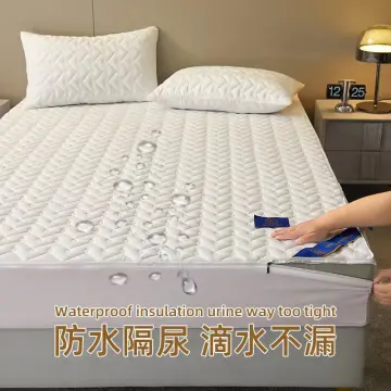 Six Sided All Inclusive Waterproof Mattress Cover With Zipper Urine-proof  Bed Cover Solid Color Mattress Protector Pad Bedspread - AliExpress