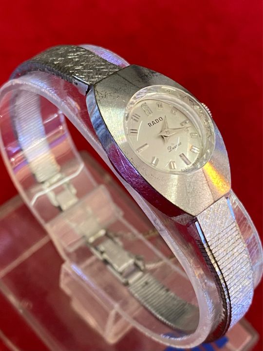 rado-durance-ระบบไขลาน-ตัวเรือนสแตนเลส-นาฬิกาผู้หญิง-มือสองของแท้