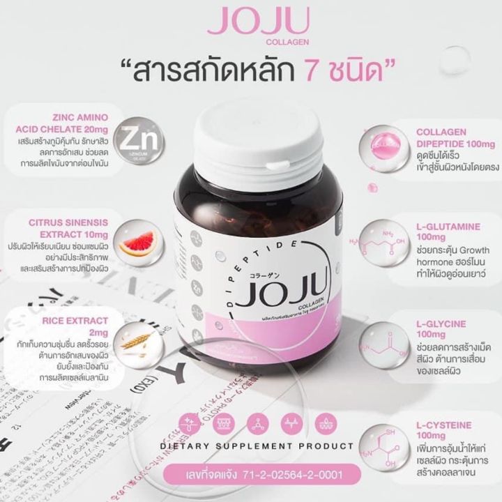 คอลลาเจน-joju-collagen-1-กระปุก-30-เม็ด-กระปุก-โจจูคอลลาเจน-jojuคอลลาเจน-สิว-ผิวหมองคล้ำ-จุดด่างดำ-bc-อรแบล็คช็อป-แท้100-คอลลาเจน