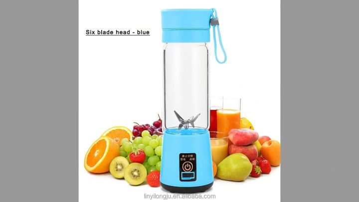 Portable Blender, Smoothie Juicer Cup - Six Blades, 500ml Fruit Mixing  Machine Usb Rechargeable Batteries Juicer