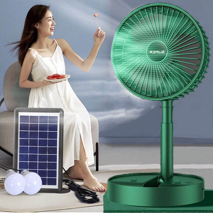 Desk Electric Fan Small Folding Fan with USB Charging Rechargeable