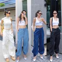 GLAM DENIM JINNY STYLE???(530฿ฟรีส่ง) มาเพิ่มแล้วค่า!! กางเกงยีนส์เอวสูง ดีเทลปลายขาจั๊มติดตีนตุ๊กแก แต่งกระเป๋าคาร์โก้บอยๆ ทั้ง 2 ฝั่ง ด้านหลังสม๊อคยางยืด ใส่แล้วสวยปัง