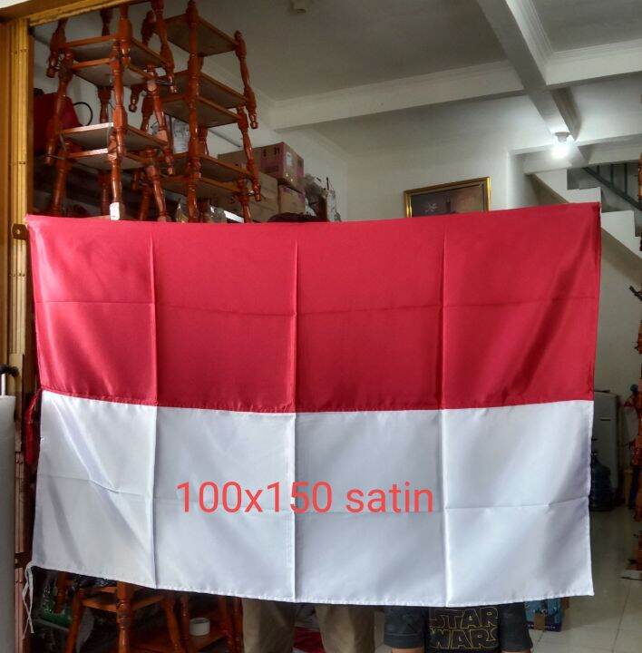 Bendera Merah Putih Ukuran 100x150cm Bahan Satin | Lazada Indonesia