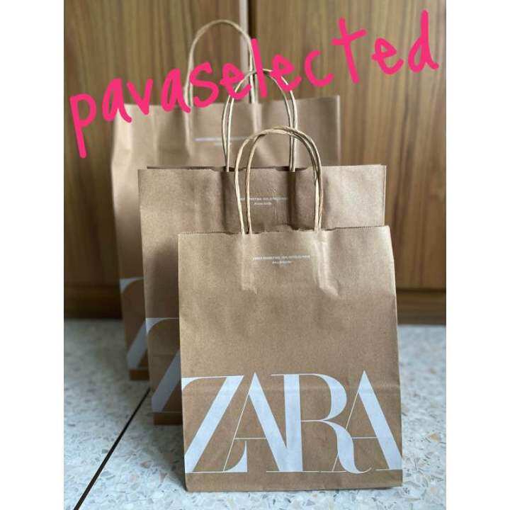 ถุงกระดาษซาร่า zara paper bag Lazada.co.th