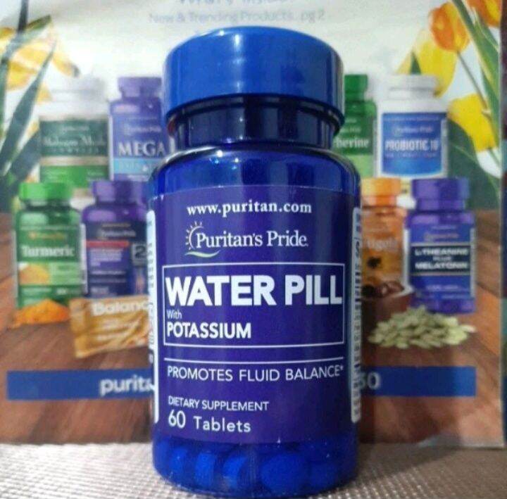 Water Pill with Potassium 60 Tablets EXPIRY April 2026 Puritan's Pride
