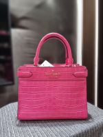 ??✈️ ของแท้ 100% Kate Spade Croc Embossed Small Staci Satchel In Festive Pink