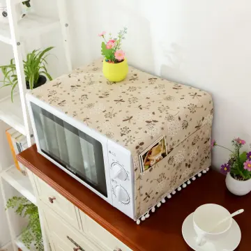 Cotton Microwave Oven Cover, Linen Microwave Oven Cover