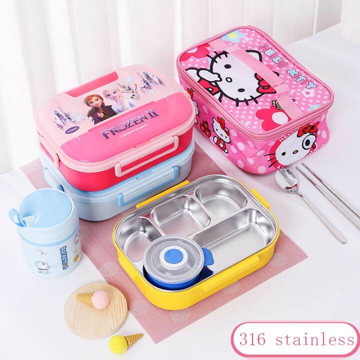 Antibacterial 316 stainless steel lunch box with separate compartments