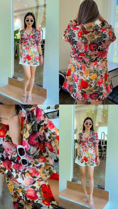 เสื้อเชิ้ตลายดอก