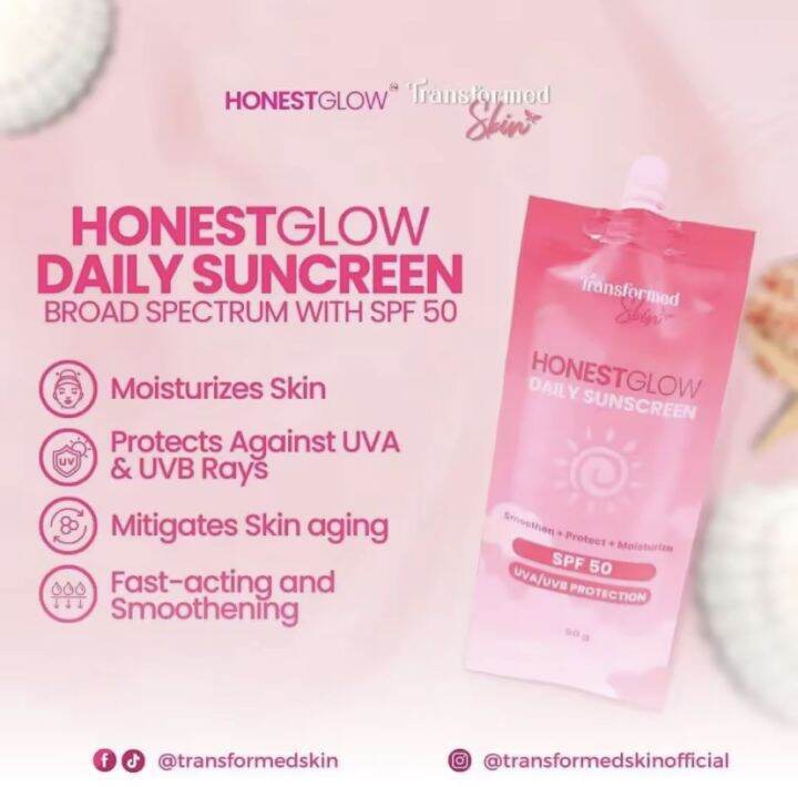 Honest Glow Sun Screen Sachet 50g | Lazada PH