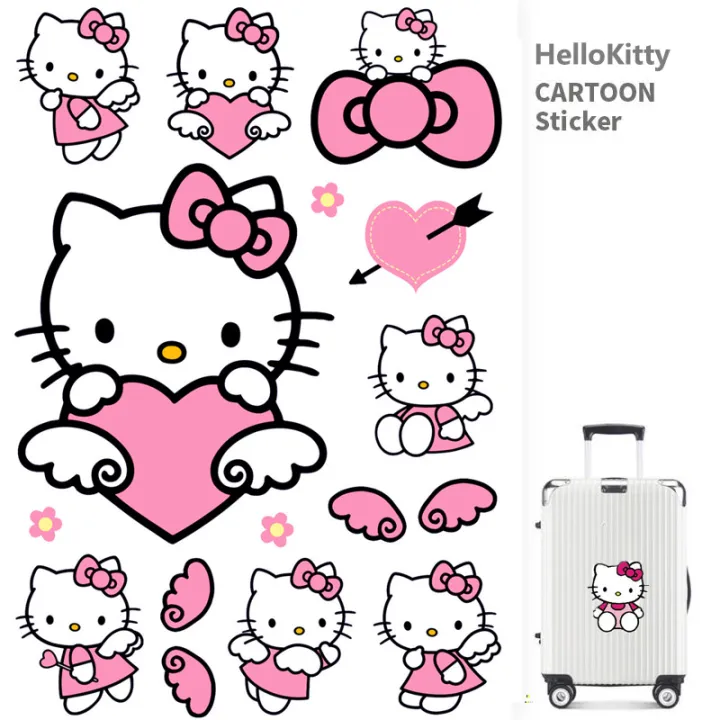 Hellokitty Cartoon Refrigerator Stickers Hello Kitty Water Cup Hand