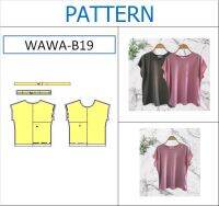 แพทเทิร์นเสื้อยืด ทรง Uniqlo รุ่น WAWA-B19