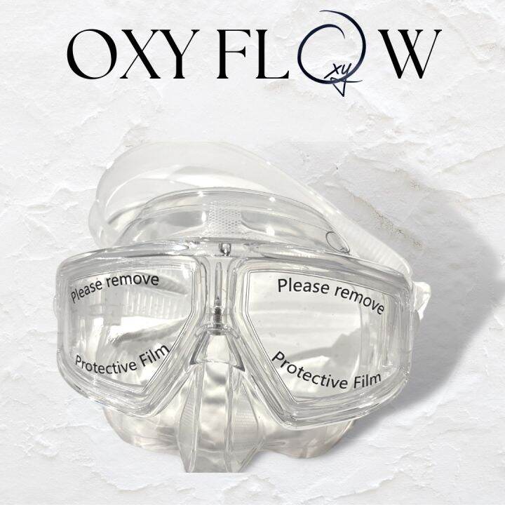 oxy-flow-mask-low-volume-mask-เลนส์-poly-carbonate-มุมมอง-180องศา-anti-fog