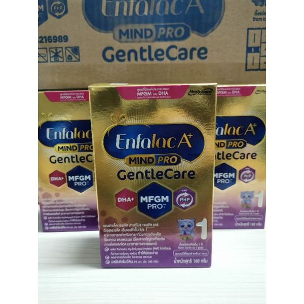 เอนฟาแล็ค เอพลัส มายด์โปร เจนเทิลแคร์ สูตร 1 ขนาด 160กรัม12กล่อง 
Enfalac A+ Mindpro Gentle Care