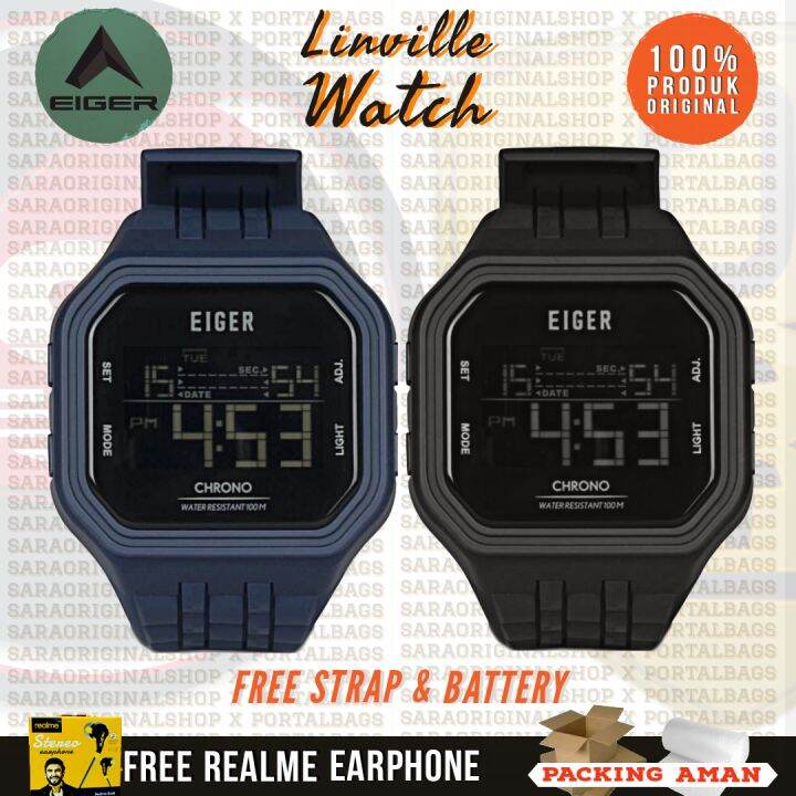 Eiger Linville Jam Tangan Digital Pria Lazada Indonesia