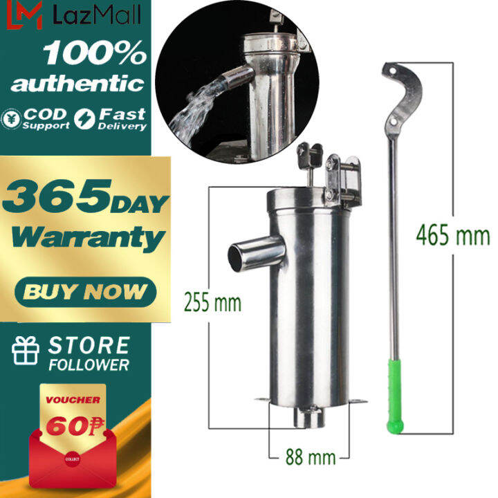 AGRILIFE Manual Water Pump for Deep Well 100 Stainless Steel Portable