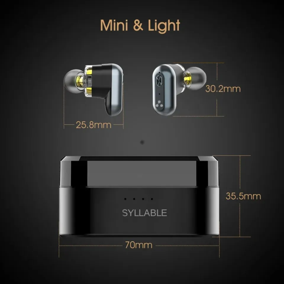 Original SYLLABLE S101 Plus TWS of QCC3040 Chip SYLLABLE Earphones