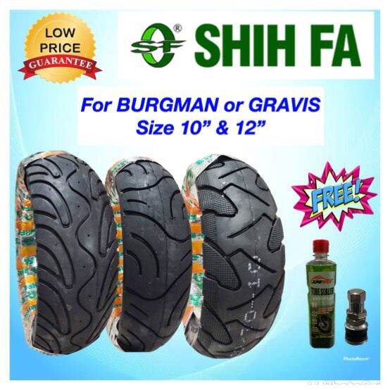 Shih Fa Tire Size 10 And 12 Burgman And Gravis Free Sealant And Pito