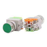 Self-resetting/self-locking button switch LAY37-11BN flat head 22mm opening Y090 PBC LAY7 กดติดปล่อยดับ กดติดกดดับ