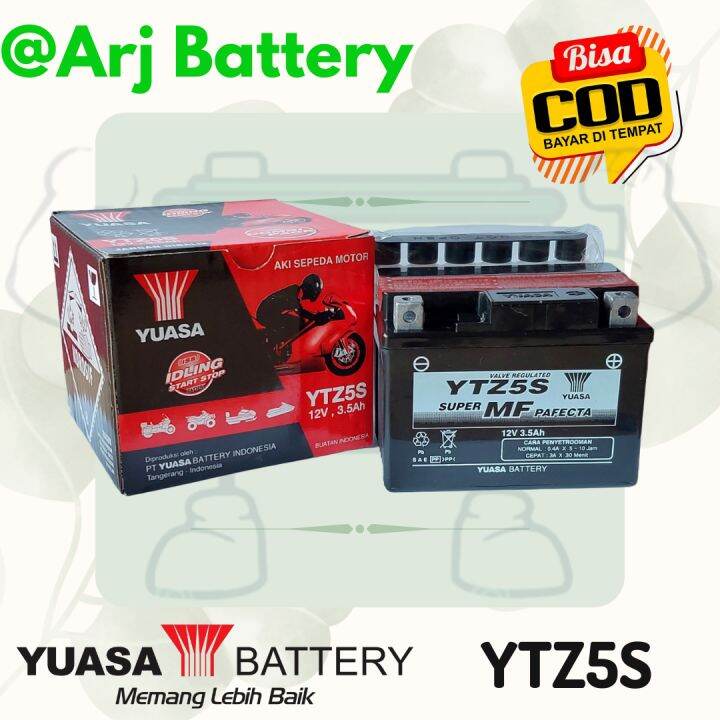 Aki Motor Honda Beat, Blade, Vario110, Scoopy, YUASA YTZ5S MF Aki
