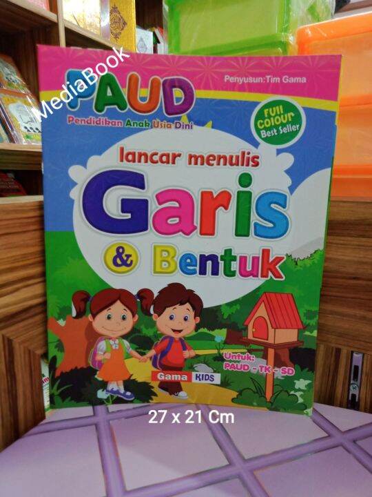 Buku Anak TK Paud Lancar Menulis Garis Dan Bentuk Full Colour | Lazada ...