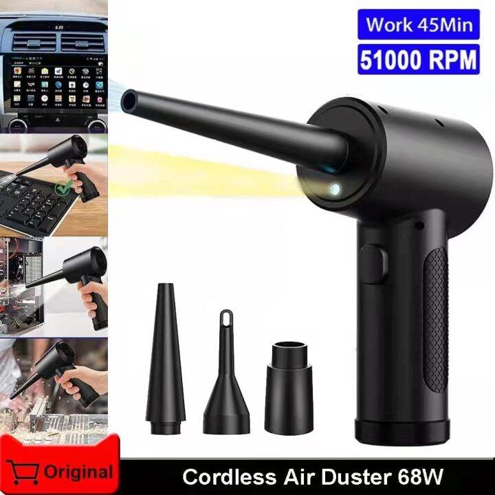 Cordless Air Duster for PC Air Blower Portable 51000RPM 6000mAh Air