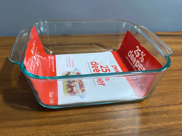 Pyrex® 8" Square Glass Baking Dish (2.6qt/2.5L) 100 Authentic Lazada PH