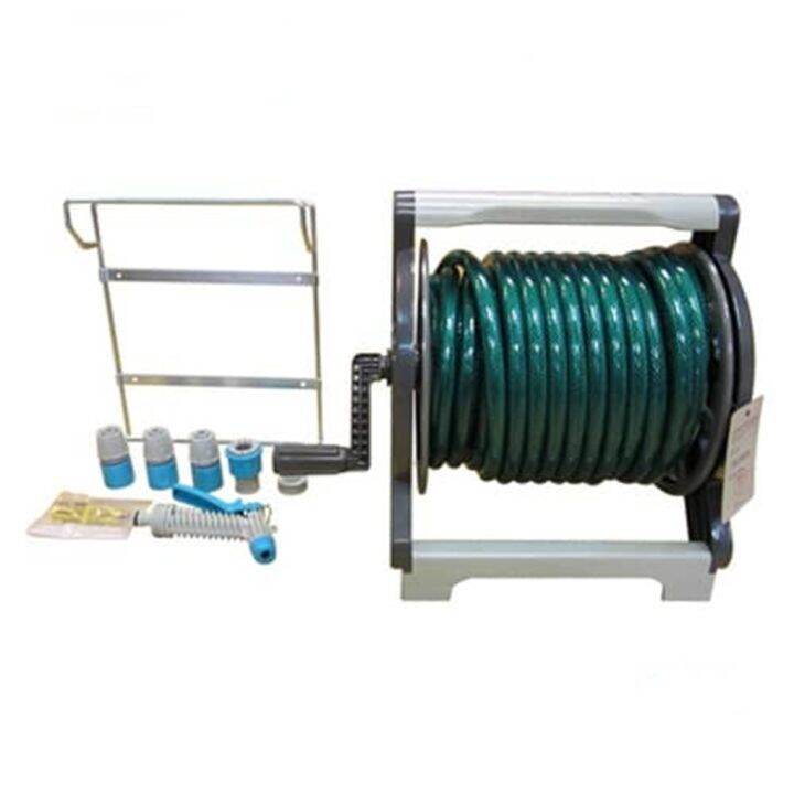 READY STOCK!!!MAYA PORTABLE GARDEN HOSE REEL SET 20METER Lazada