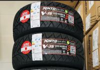 245/45R18 KINTO V36 ยางใหม่ปี2023??ราคา2เส้น✅แถมจุ๊บลมยางแท้?มีรับประกันนาน2ปีหรือ50000กม✅❤️