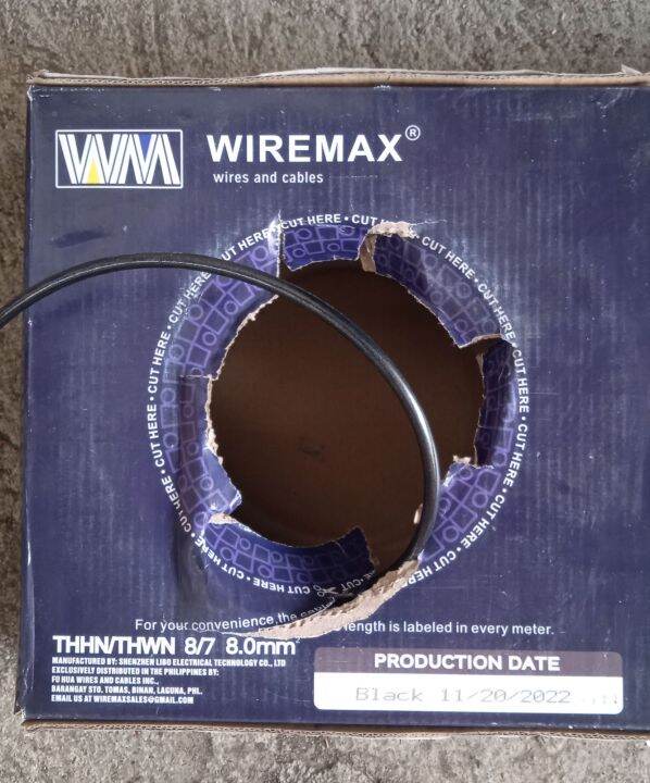 8 THHN wire. Wiremax Lazada PH