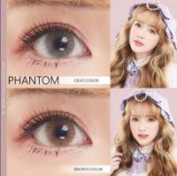 คอนแทคเลนส์ รุ่น Phantom สีเทา/ตาล Gray/Brown มีค่าสายตา (0.00)-(-3.00)