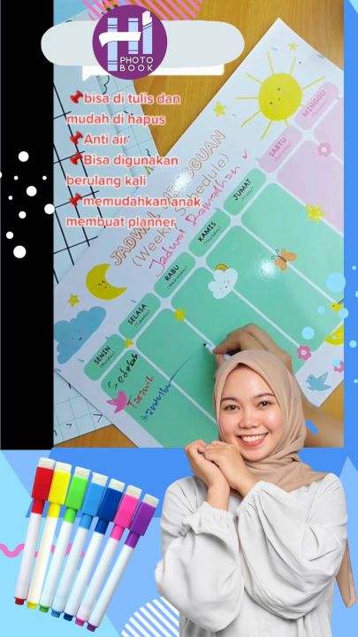 Jadwal Piket Kelas Dinding Sekolah Size A3 Bisa Tulis Hapus Gratis 1pcs Spidol Wipe And Clean 5830