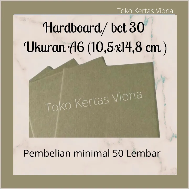 Kertas karton kuning/ hardboard/ bot no 30 ukuran A6 isi 300 lembar