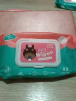 ทิชชู่เปียกกระต่ายชมพู ?พร้อมส่ง? ทิชชู่ทำความสะอาด Baby wipe ผ้านุ่มน้ำเยอะบรรจุห่อละ 80 แผ่น