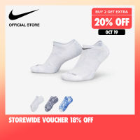 Nike Adult Unisex Everyday Plus Cush No-Show (3Pairs) Socks - Multi-Color