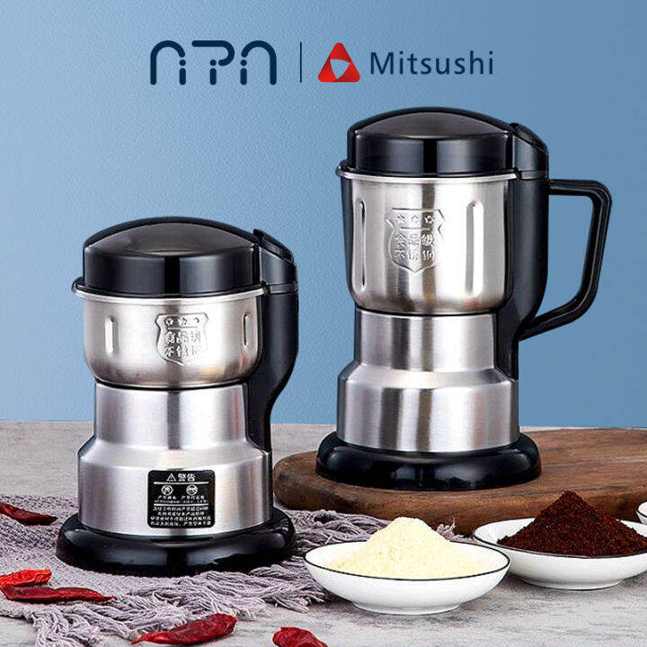 Nipiin Electric Spice Grinder Stainless steel Coffee Grinder Cereals Nuts Beans Seasoning Salt