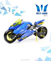 โมเดลรถมอเตอร์ไซค์ Pretty Armor Bike Ver.1 Blue