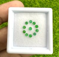 มรกต 2มม. 11 เม็ด ทรงกลม พลอยธรรมชาติ 100% Emerald 2mm 11 pcs round shape 100% natural gemstone