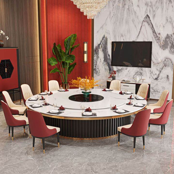 Accessible Luxury Stone Plate Turntable Restaurant Club Compartment