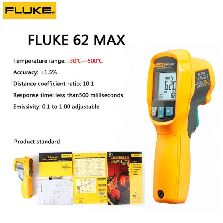 Fluke 62 Max Digital Thermometer Non Contact Industrial Infrared Laser