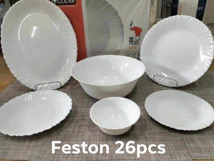 Arcopal Feston 26pc White Dinner Set Lazada PH