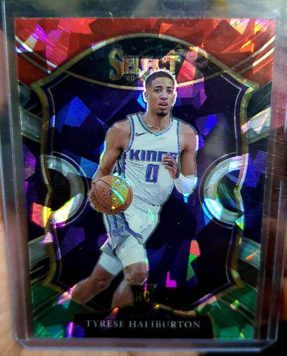 Tyrese Haliburton Select Cracked Ice Rookie Nba Card 