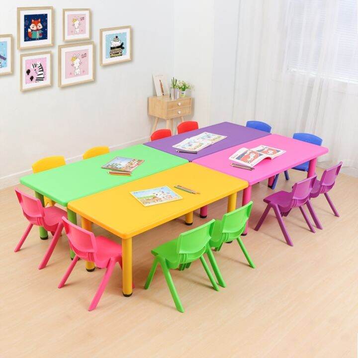 Adjustable Kindergarten Table Plastic Table Long Table Children