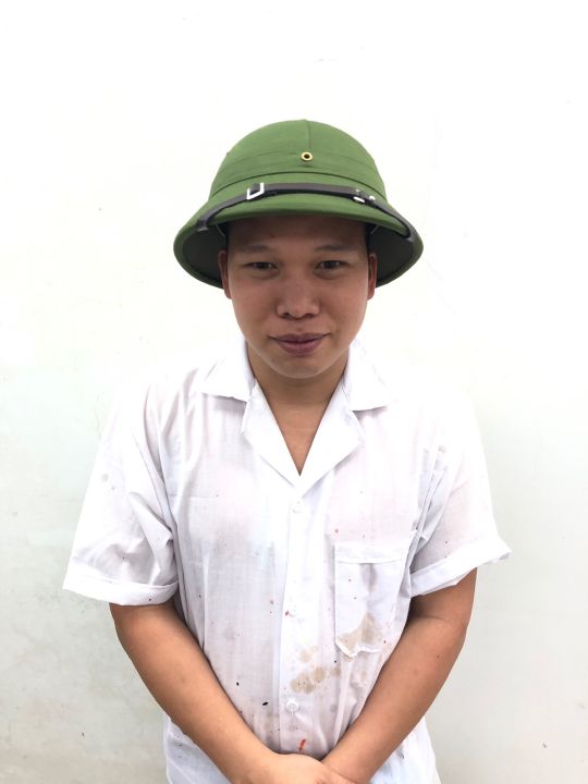 หมวกทหารเวียดนาม-พร้อมเข็มติดรูปดาว-สีเขียว-original-ทหารเวียดนาม